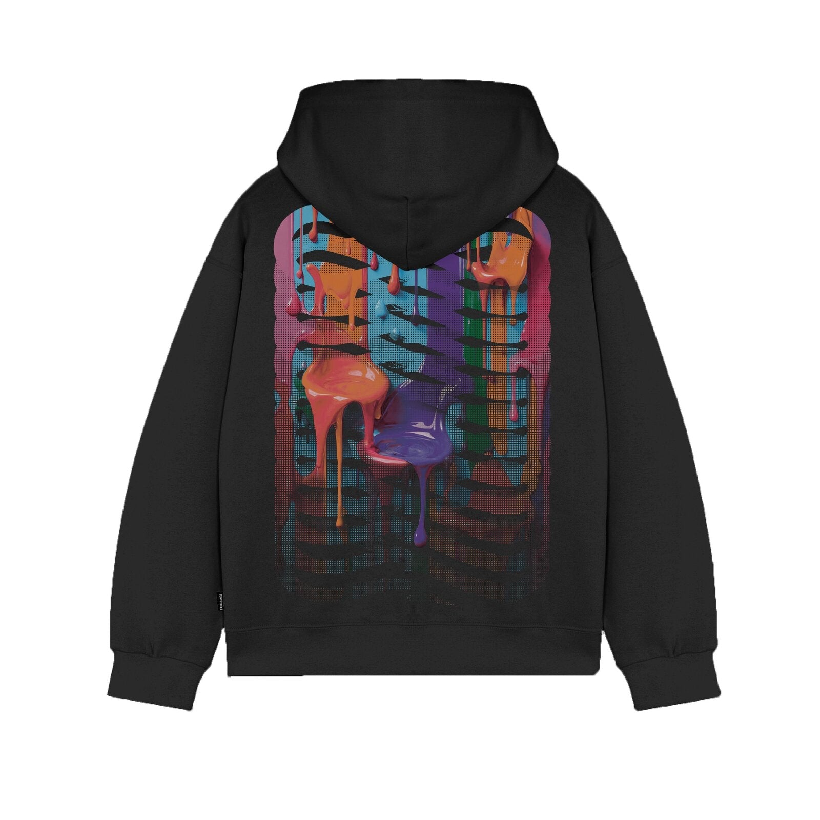 FELPA DONNA HOODIE RIBS DROPS WOMAN NERO