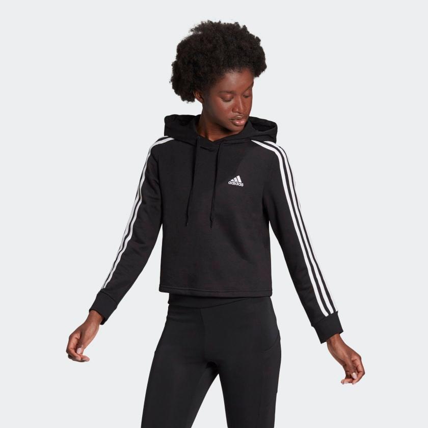 FELPA DONNA W 3S FT CRO HD BLACK/WHITE