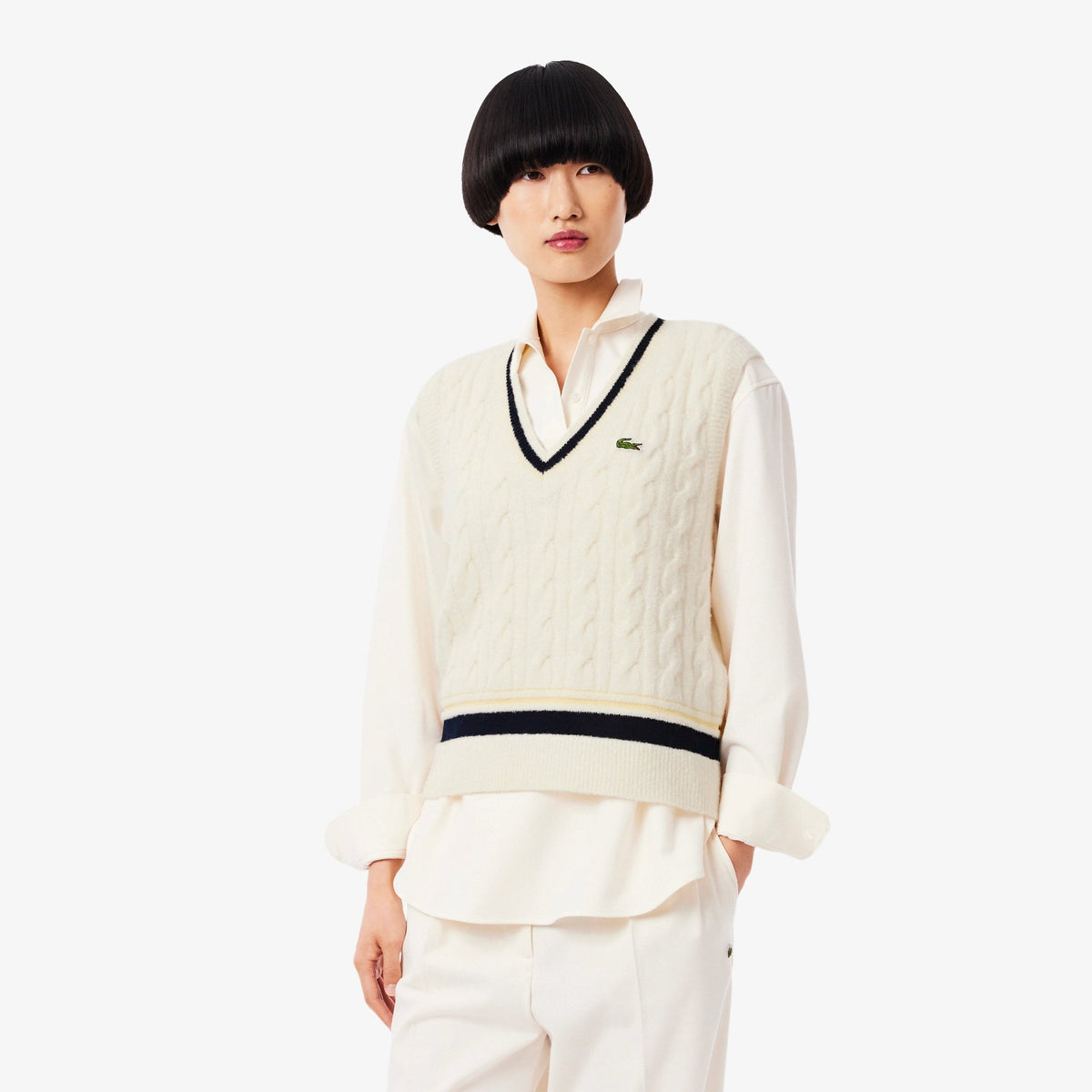 MAGLIONE A TRECCIA IN LANA DONNA