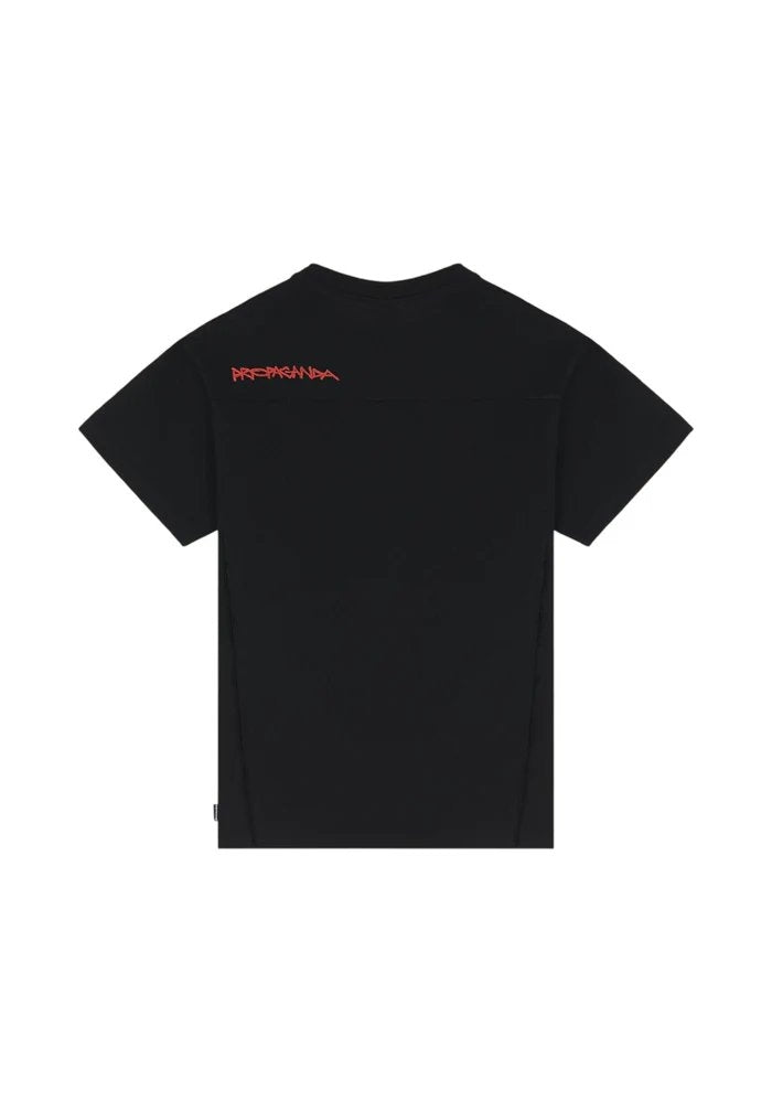 T-SHIRT SCRIPT EMBROIDERY NERO