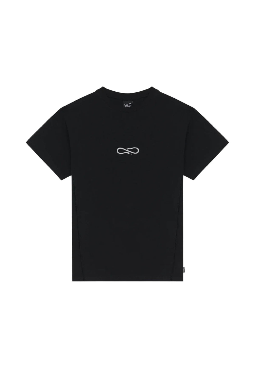 T-SHIRT SCRIPT EMBROIDERY NERO