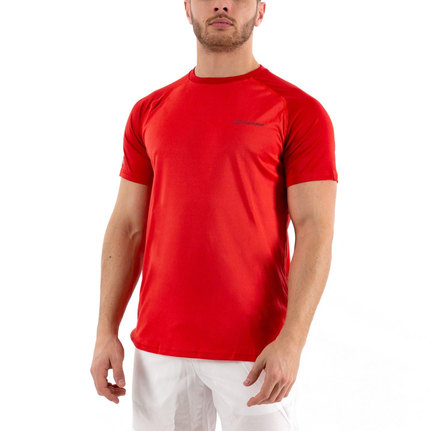 BABOLAT PLAY CREW T-SHIRT TENNIS TOMATO RED