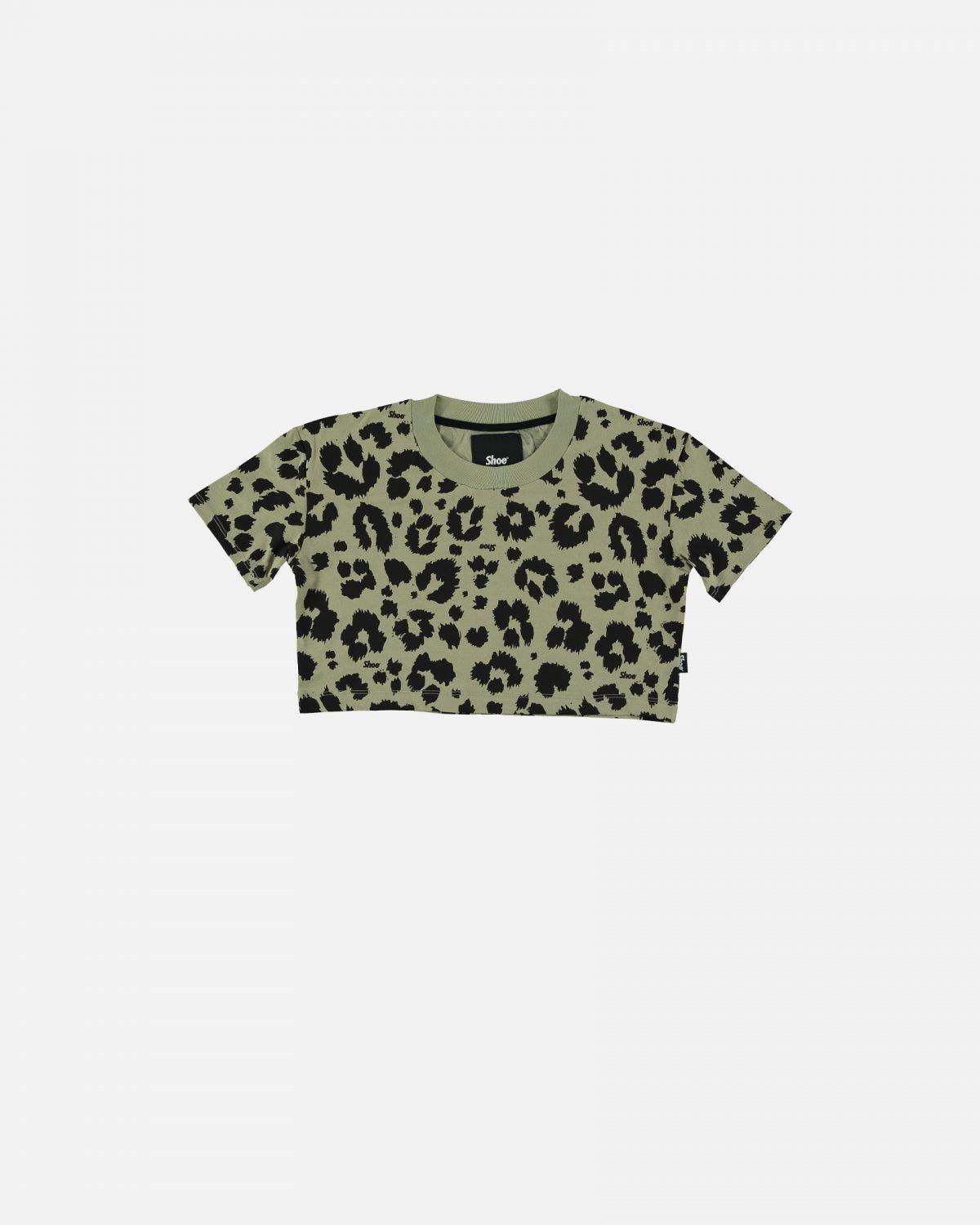 T-SHIRT CROP M/CORTA FANTASIA LEO SAGE