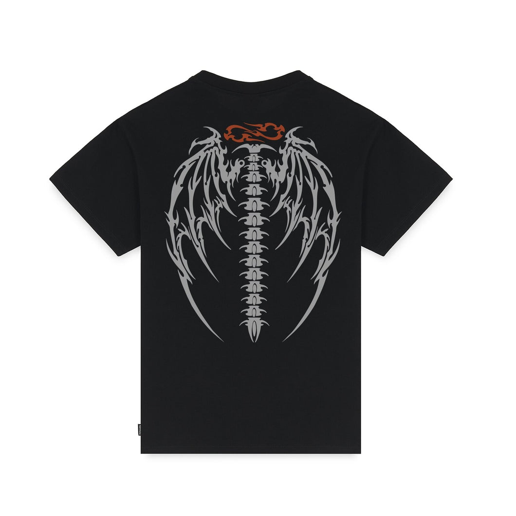 T-SHIRT E LOGO QUILL NERO