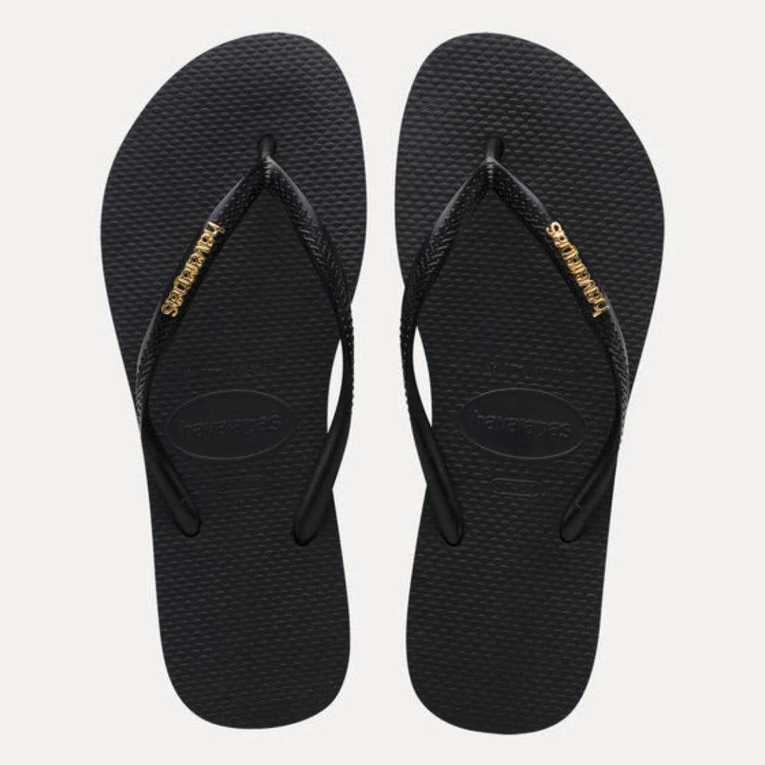 HAV. SLIM LOGO METAL BLACK/GOLD