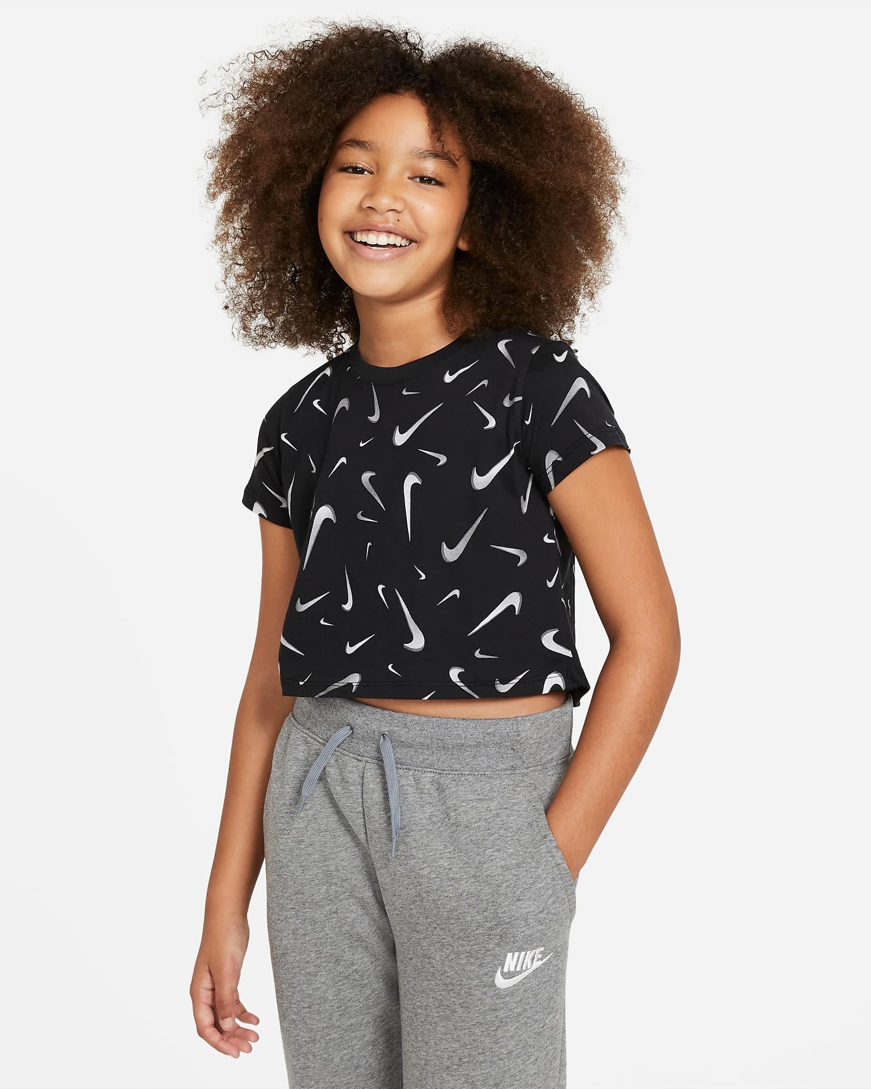 G NSW TEE CROP SWOOSHES T-SHIRT BIMBA