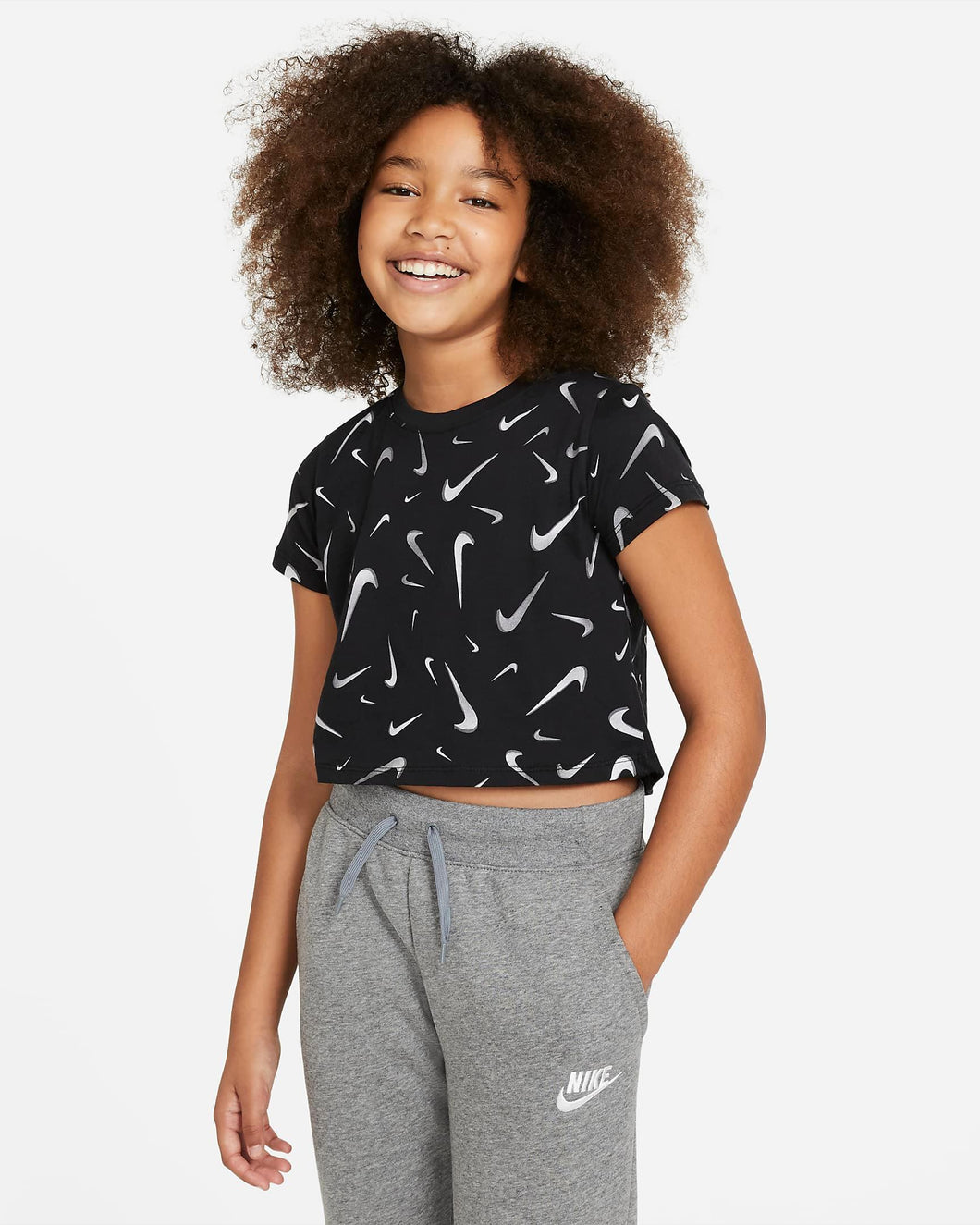 G NSW TEE CROP SWOOSHES T-SHIRT BIMBA