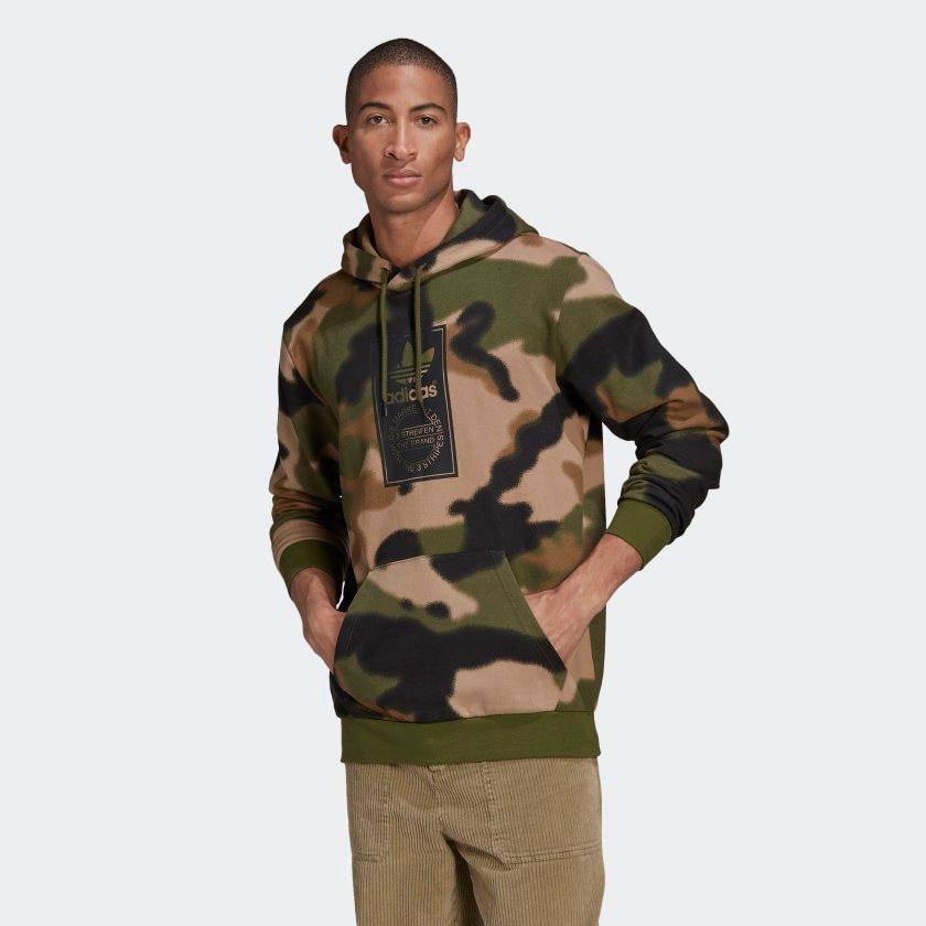 CAMO AOP HOODIE FELPA UOMO