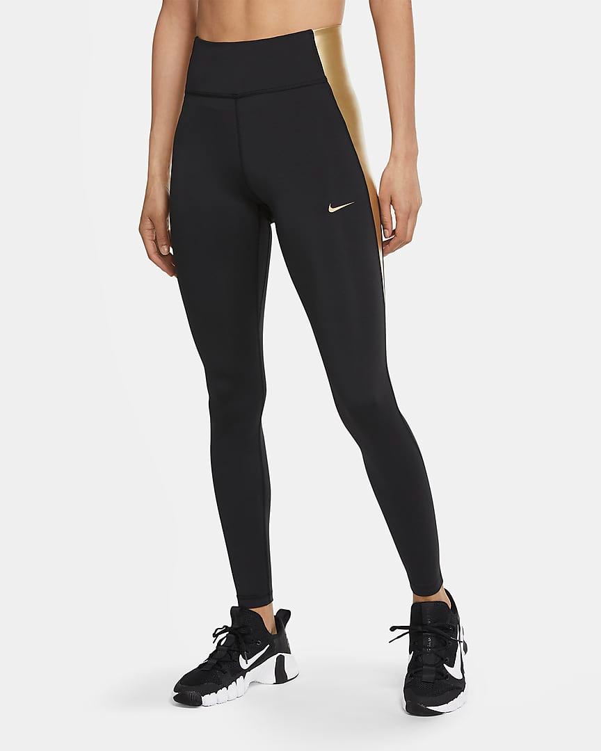 W NIKE ONE TGHT PP5 COLORBLOCK LEGGINS 