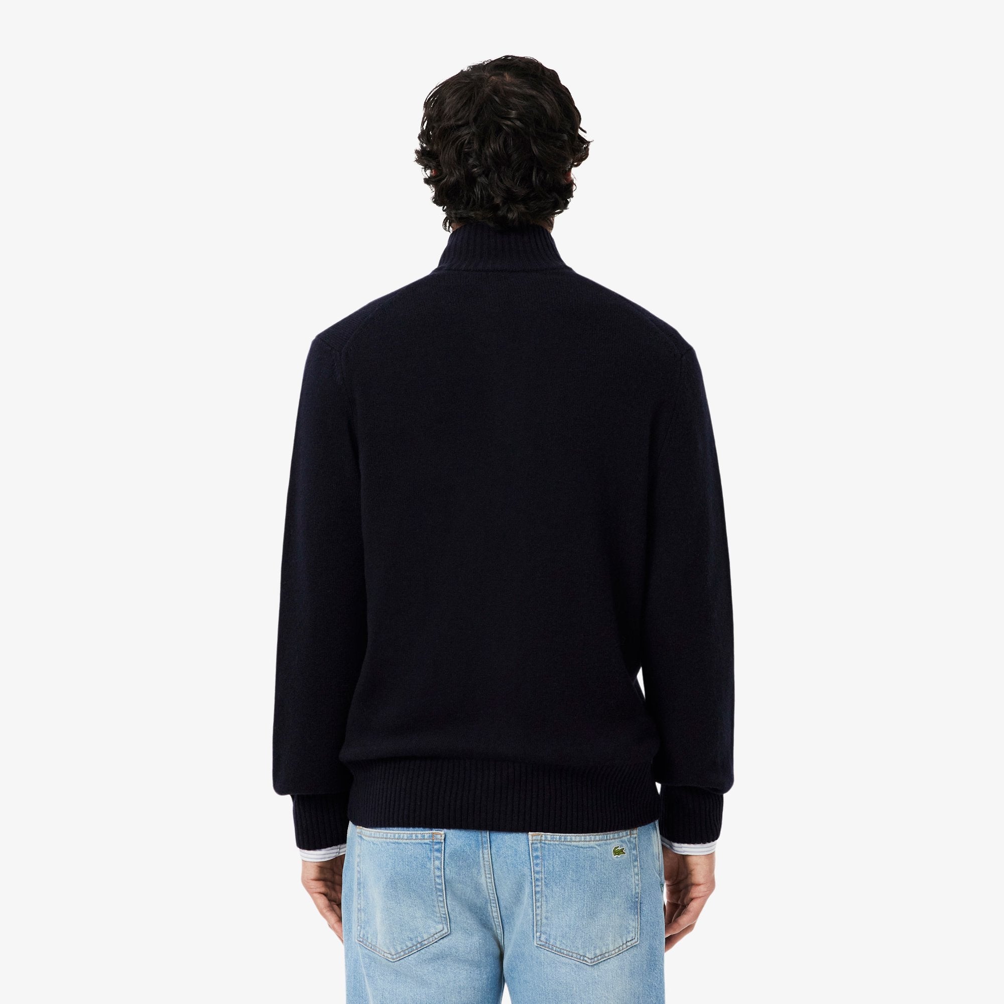 MAGLIONE CON ZIP LUNGA LACOSTE